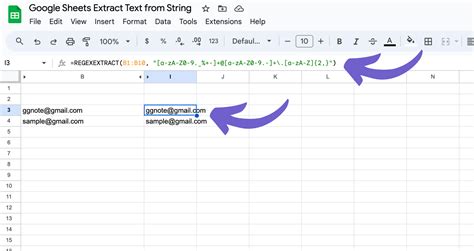 Extract Text from Google Sheets Cells