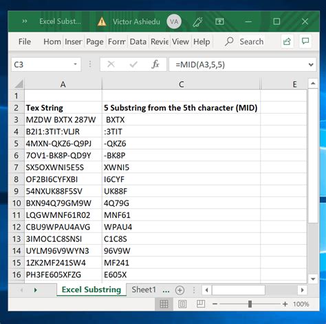 Extracting Substrings