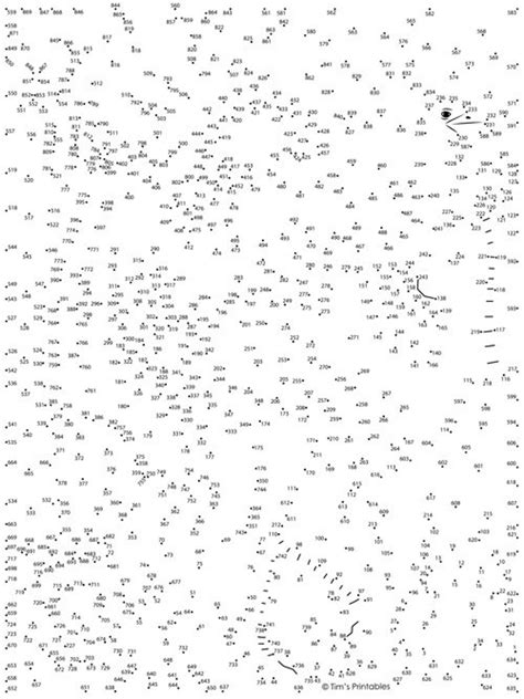 An example of an extreme dot-to-dot printable