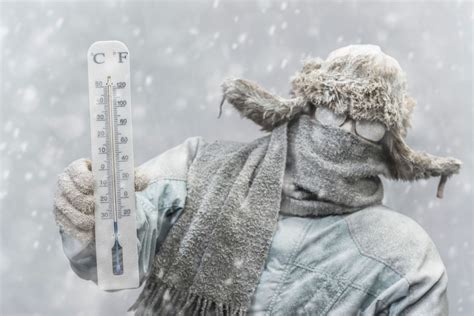 Extremely cold temperatures on Fahrenheit scale