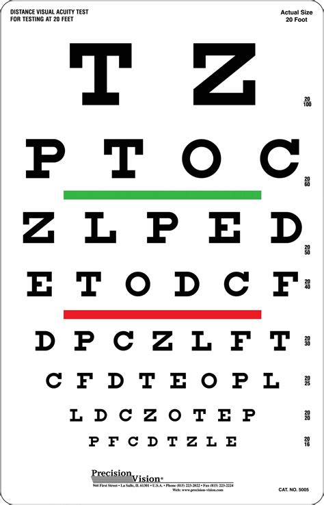 Eye Test Chart Printables