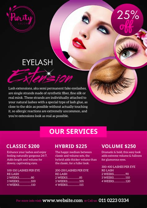 Eyelash Extension Flyer Template Design