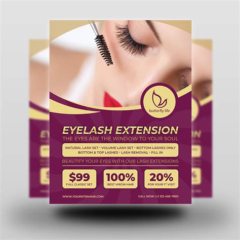 Eyelash Extension Flyer Template Ideas