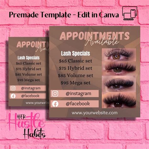 Eyelash Extension Flyer Templates