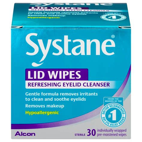 Eyelid wipes for gentle eye care