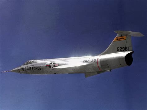 Image of the Lockheed F-104 Starfighter in flight