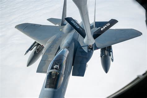 An F-15 Eagle firing a missile