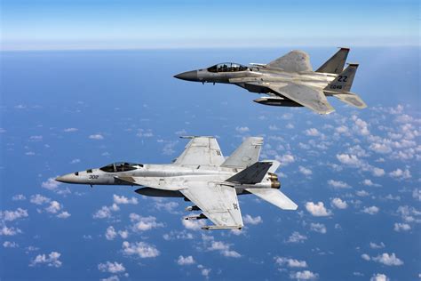 F-15 Eagle and F/A-18 Hornet