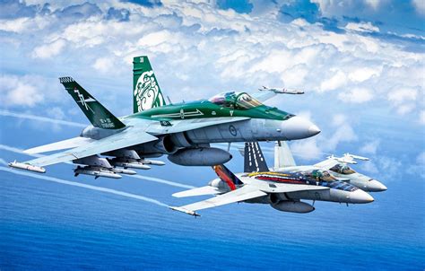 F-18 Hornet air-to-air combat