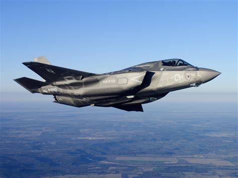 An F-35 Lightning II during a test flight