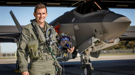 F-35 fighter pilot in action