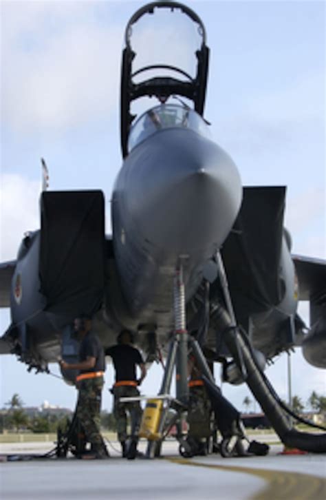 F-15 Eagle undergoing maintenance