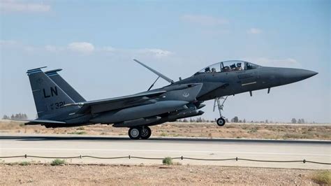 The F-15A Eagle returning to base