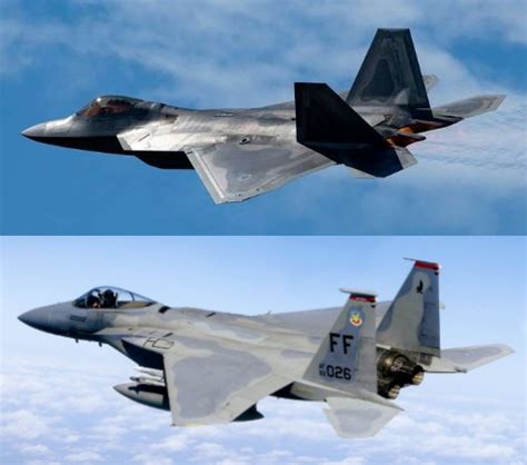 Comparison of F-22 and F-15 fighter jet engines