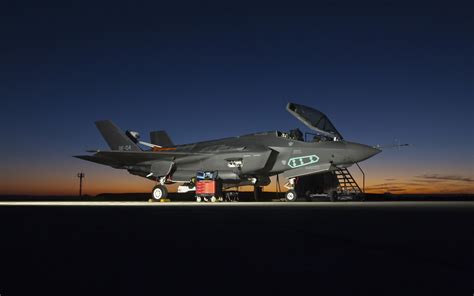 F-35 Lightning II with open cockpit