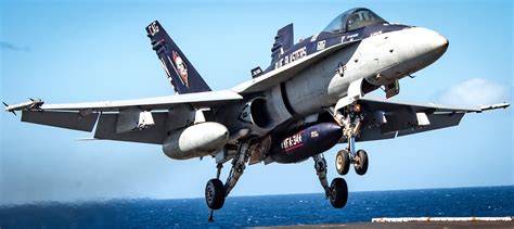 F/A-18 Hornet landing on an aircraft carrier