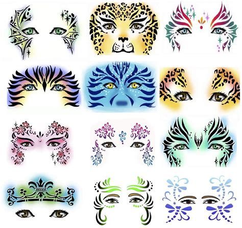 Face Paint Stencil Designs