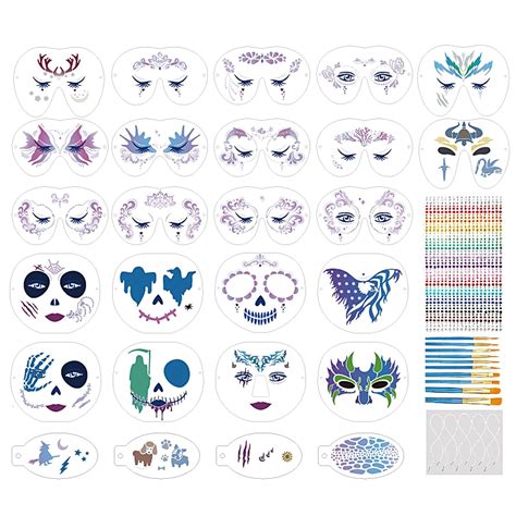 Face paint stencils for kids parties