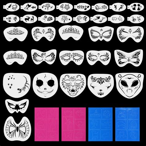 Face paint stencils templates for beginners