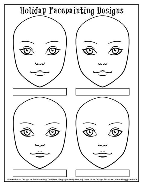 Face painting template 1