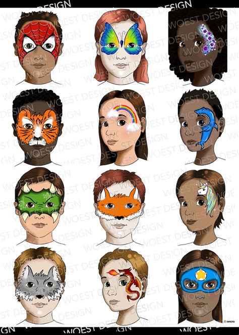 Face painting template 10