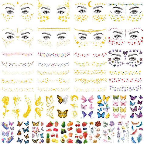 Face Tattoo Stickers for Everyday Wear