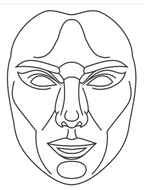 Caucasian Face Template PNG Download