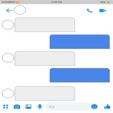 Facebook Messenger Text Message Template