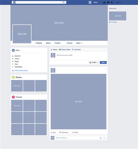 Facebook page template