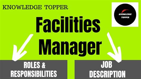 Facilities Manager Job Role