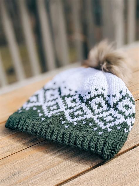 Fair Isle Winter Hat Craft Template