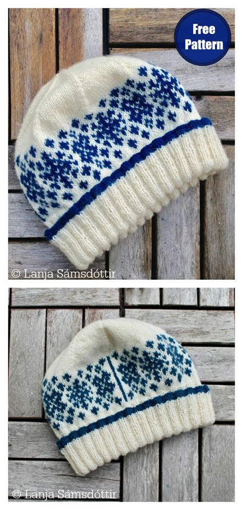 Fair Isle Winter Hat Template