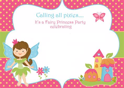 Fairy Birthday Invitation Template 6