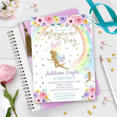 Fairy Birthday Invitation Template