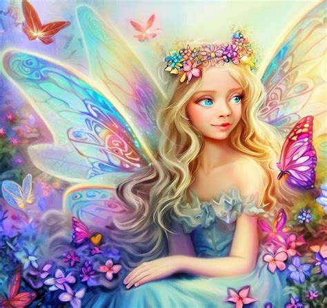 Fairy butterflies coloring page