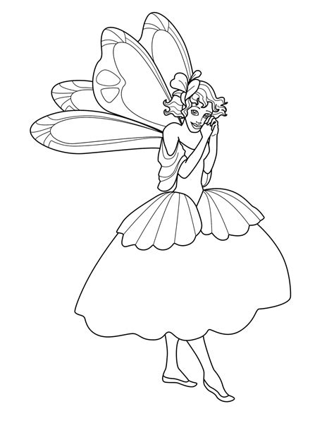 Fairy coloring pages for educational purposes