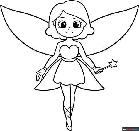 Fairy coloring pages for kindergarten