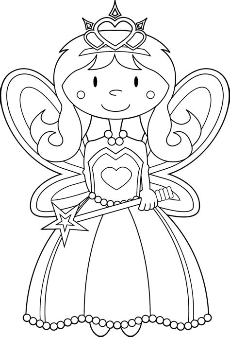 Fairy coloring pages for preschoolers