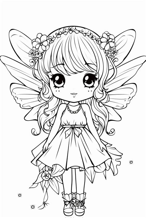 Fairy coloring pages for toddlers