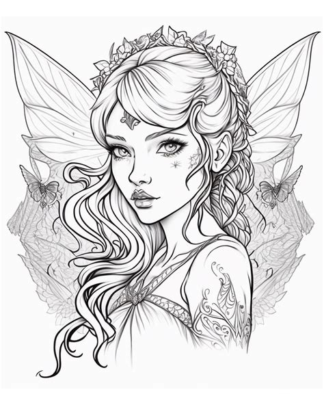 Fairy coloring pages for kids