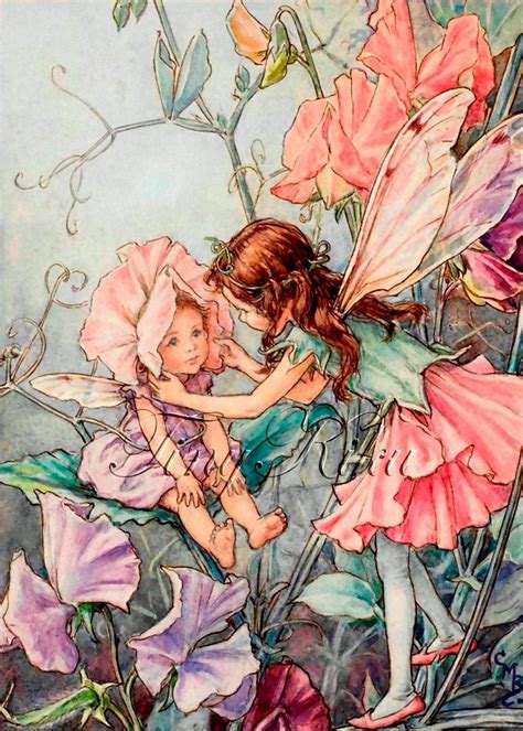 Fairy flowers coloring page