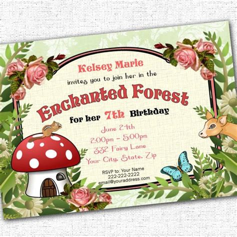 Fairy Forest Invitation Template