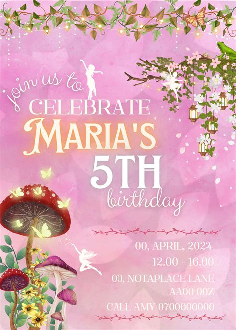 Fairy Garden Invitation Template