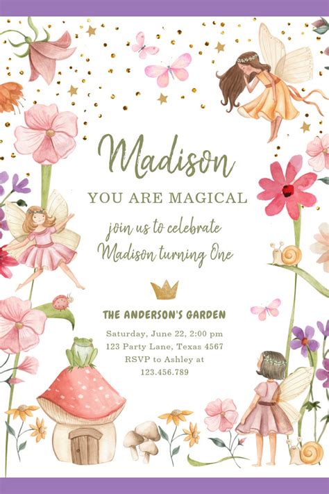 Fairy Garden Party Invitation Template