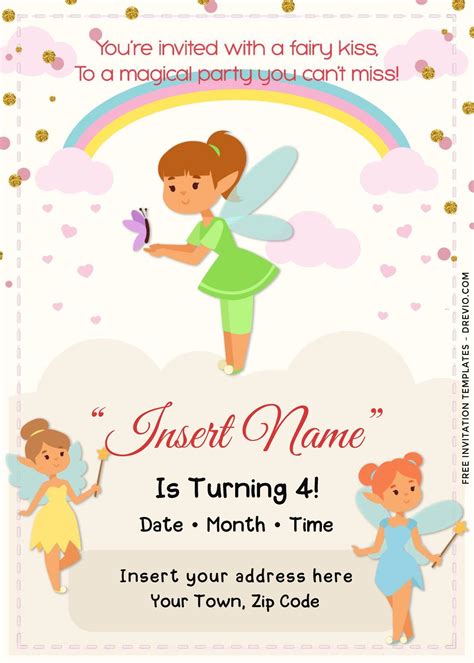 Fairy Invitation Template Design