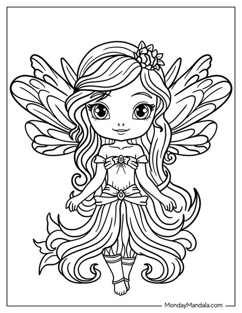 Fairy princess coloring page