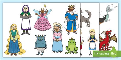 Fairy Tale Characters Puppet Printable