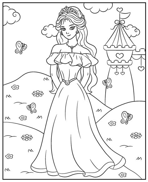 Fairy Tale Princess Coloring Page