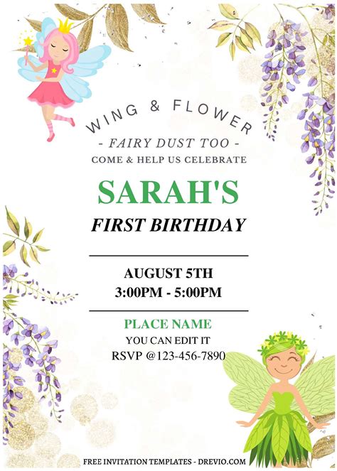 Fairy Whimsical Invitation Template