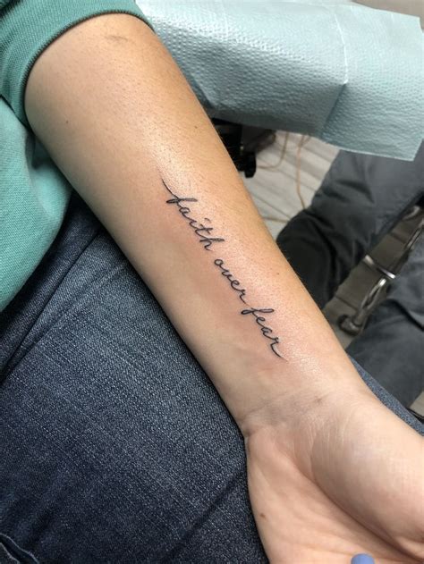 Faith Over Fear Tattoo Inspiration